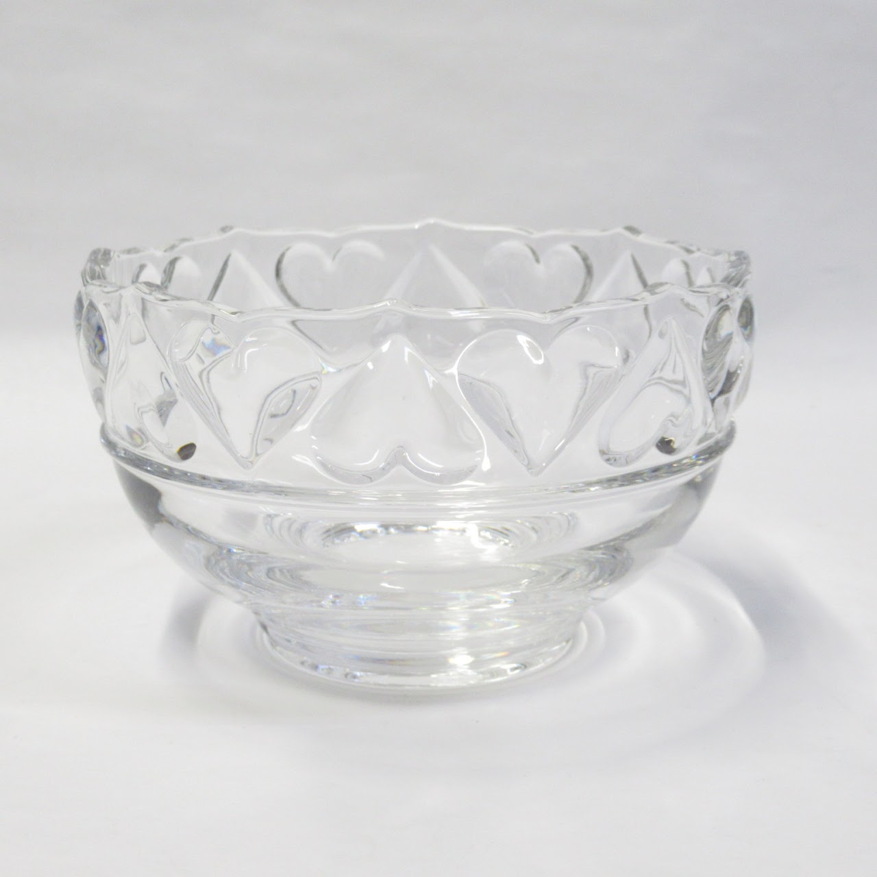 Tiffany & Co. Crystal Heart Rim Bowl