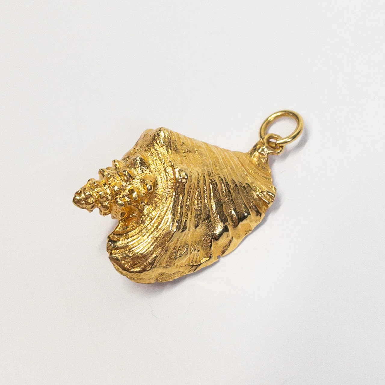 10K Gold Conch Shell Charm