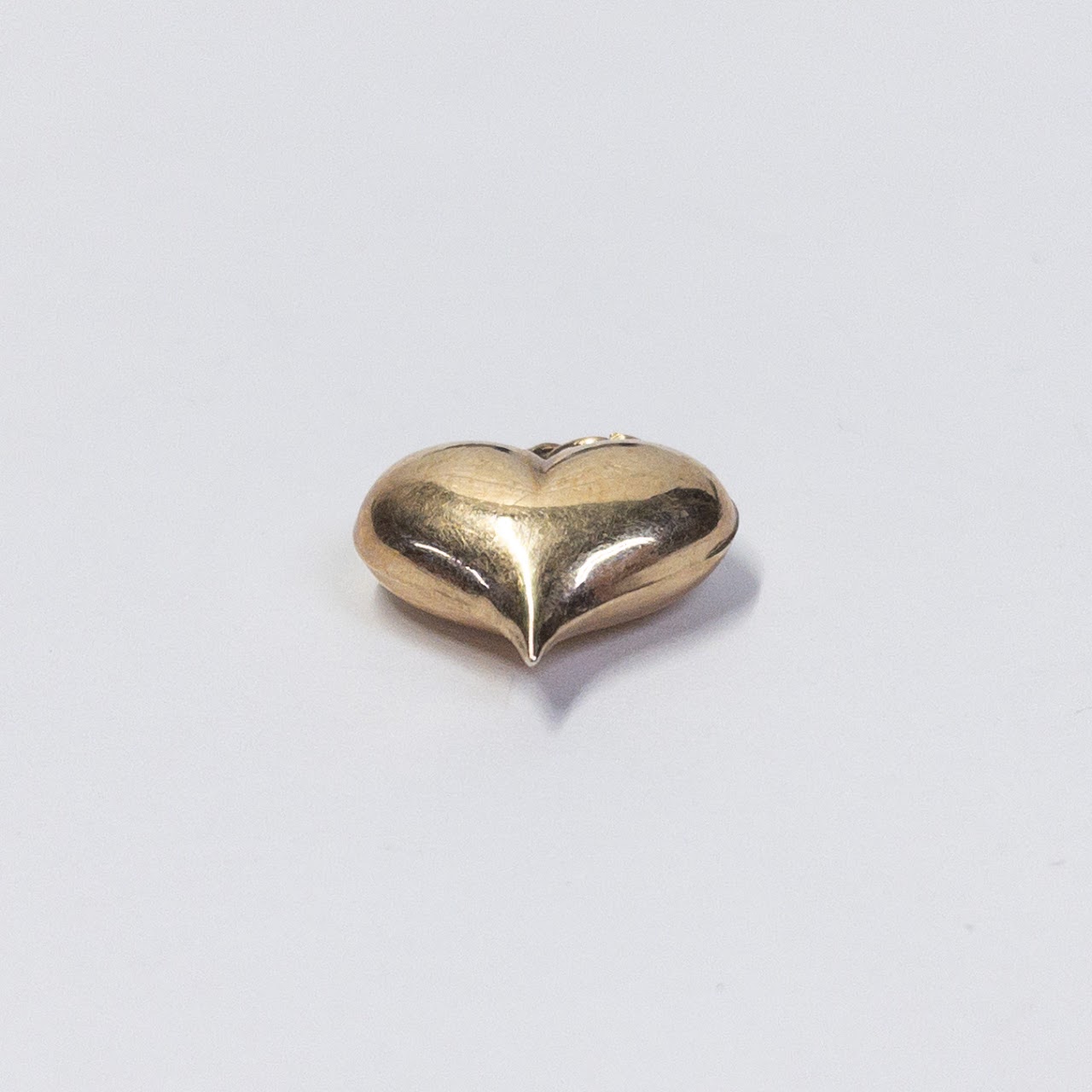 14K Gold Puffed Heart Charm