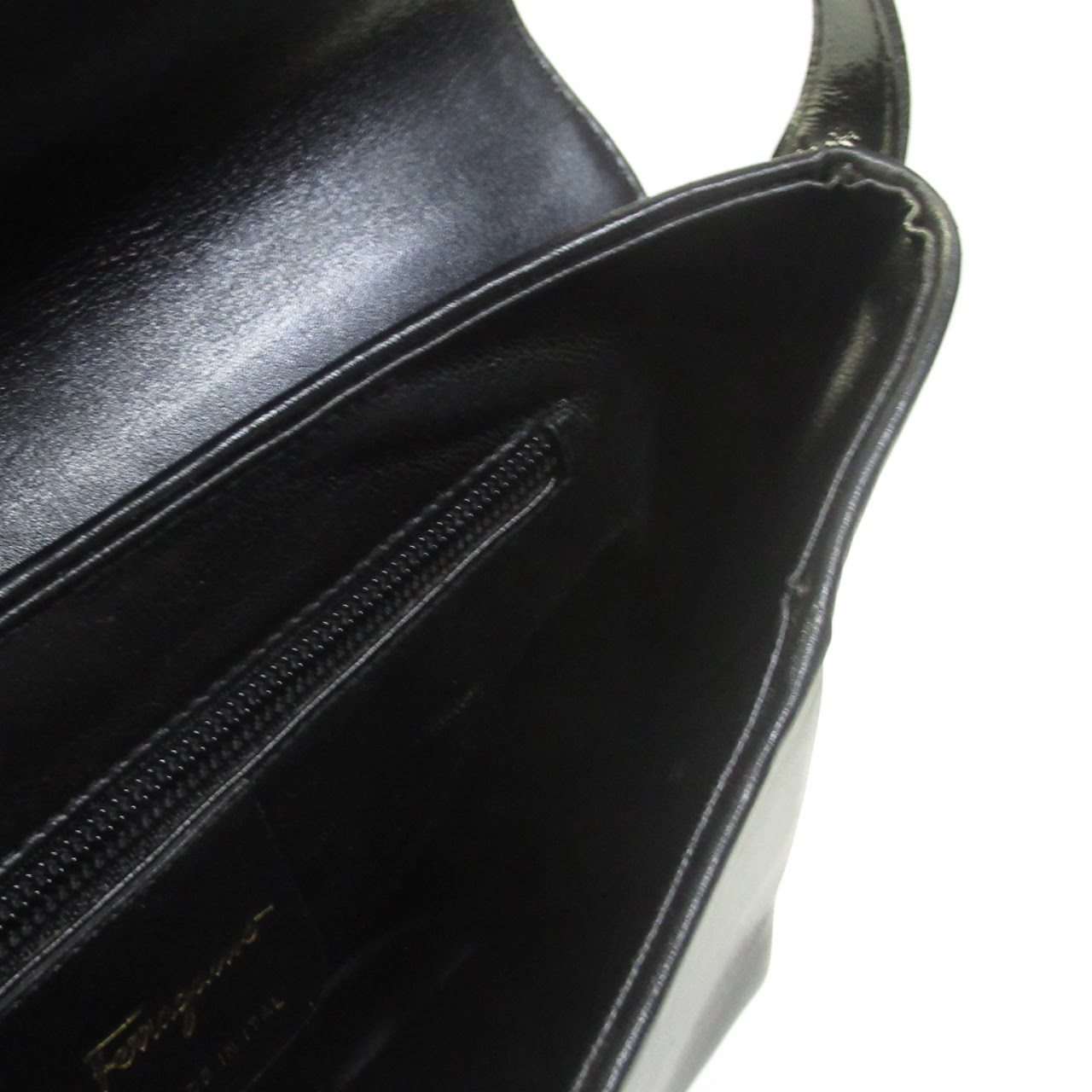 Salvatore Ferragamo Vintage Black Leather Crossbody Bag