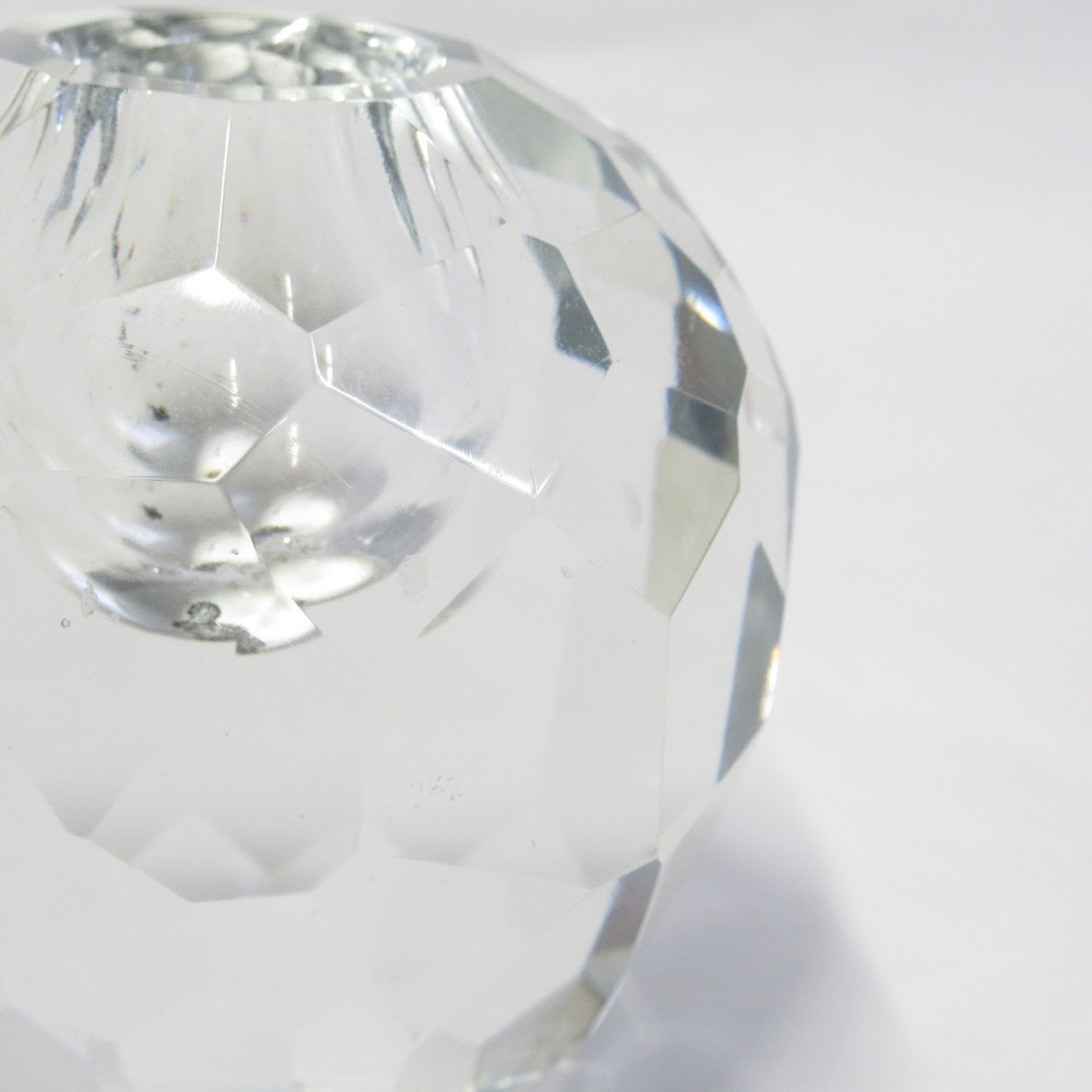 Tiffany & Co. Faceted Crystal Candle Holder