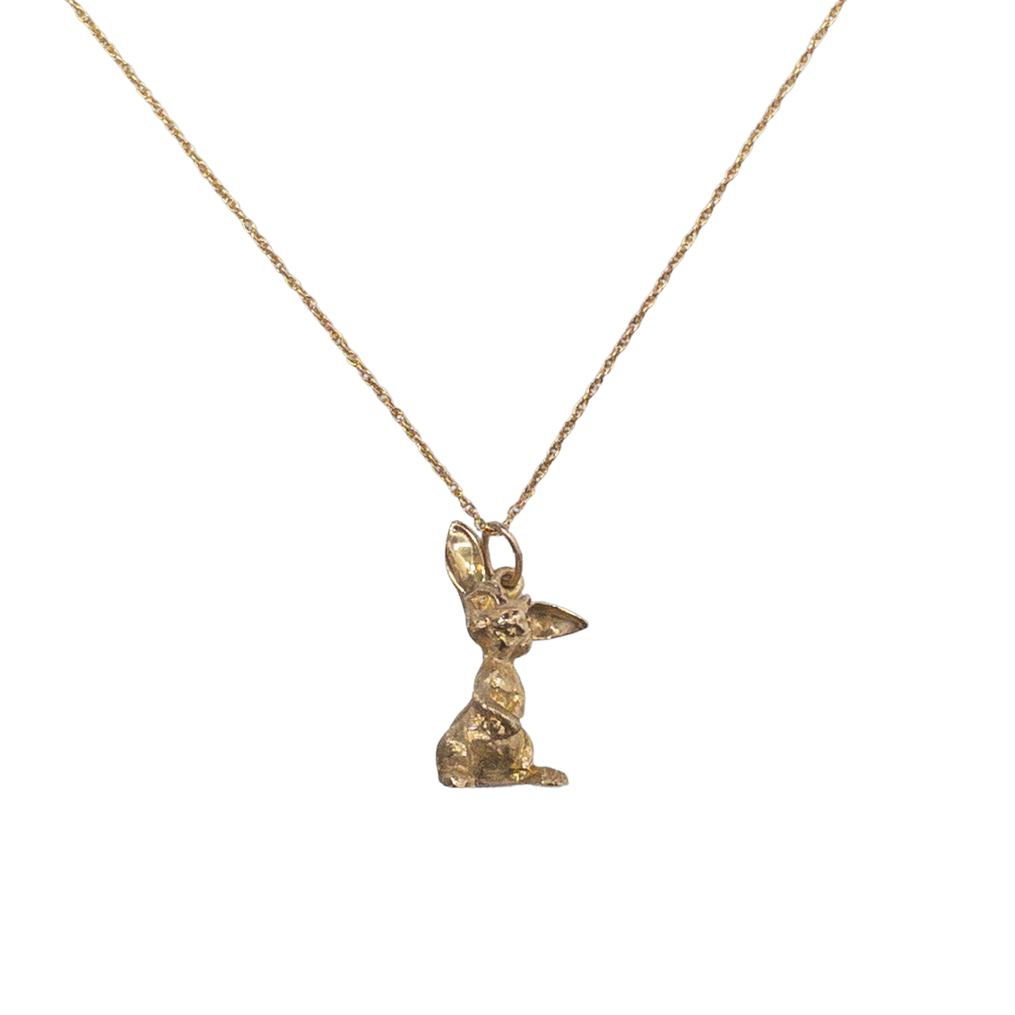 14K Gold Bunny Pendant