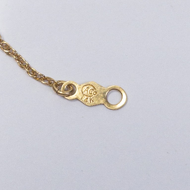 14K Gold Bunny Pendant