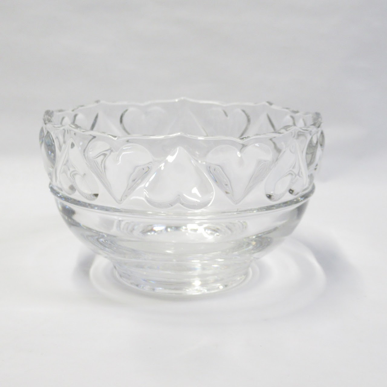 Tiffany & Co. Crystal Heart Rim Bowl