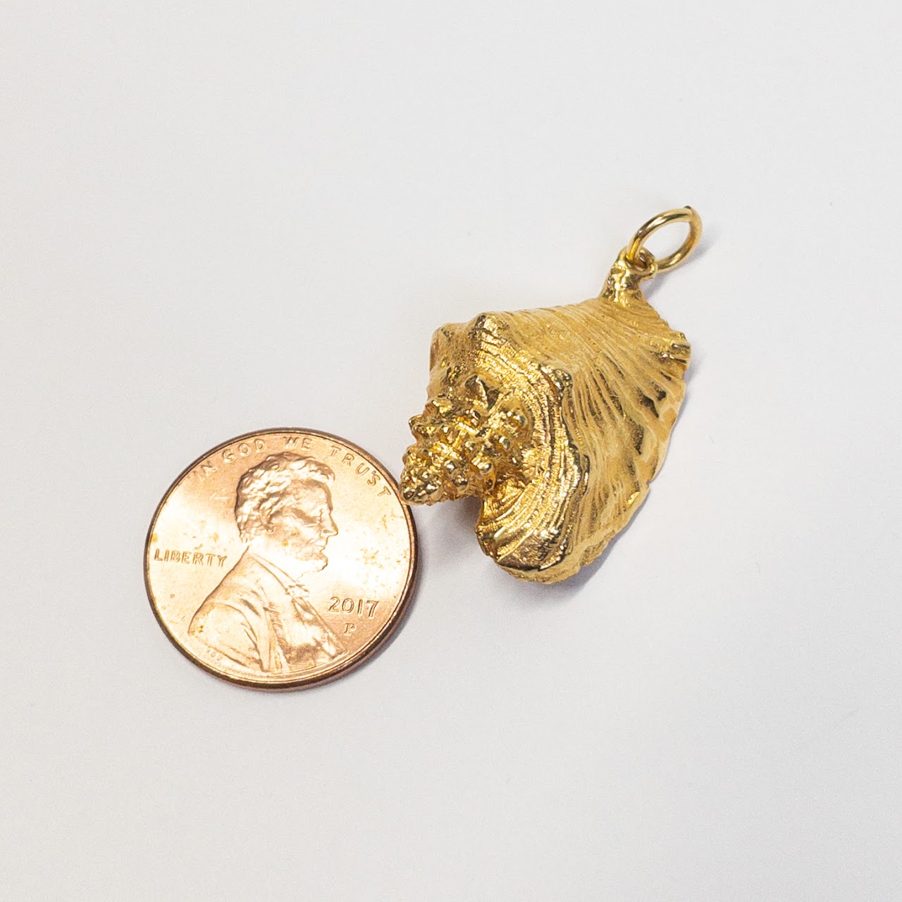 10K Gold Conch Shell Charm