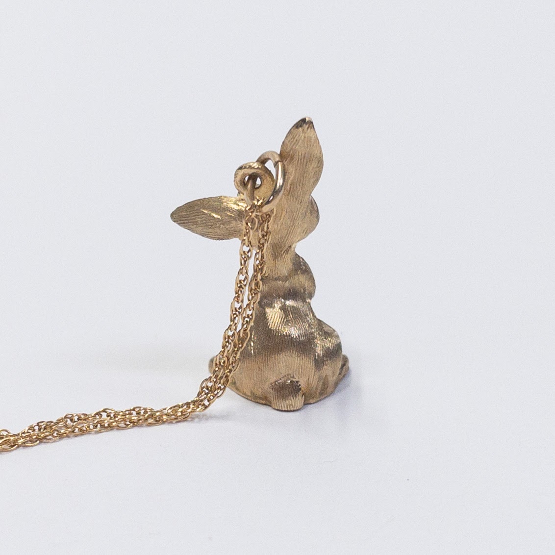 14K Gold Bunny Pendant