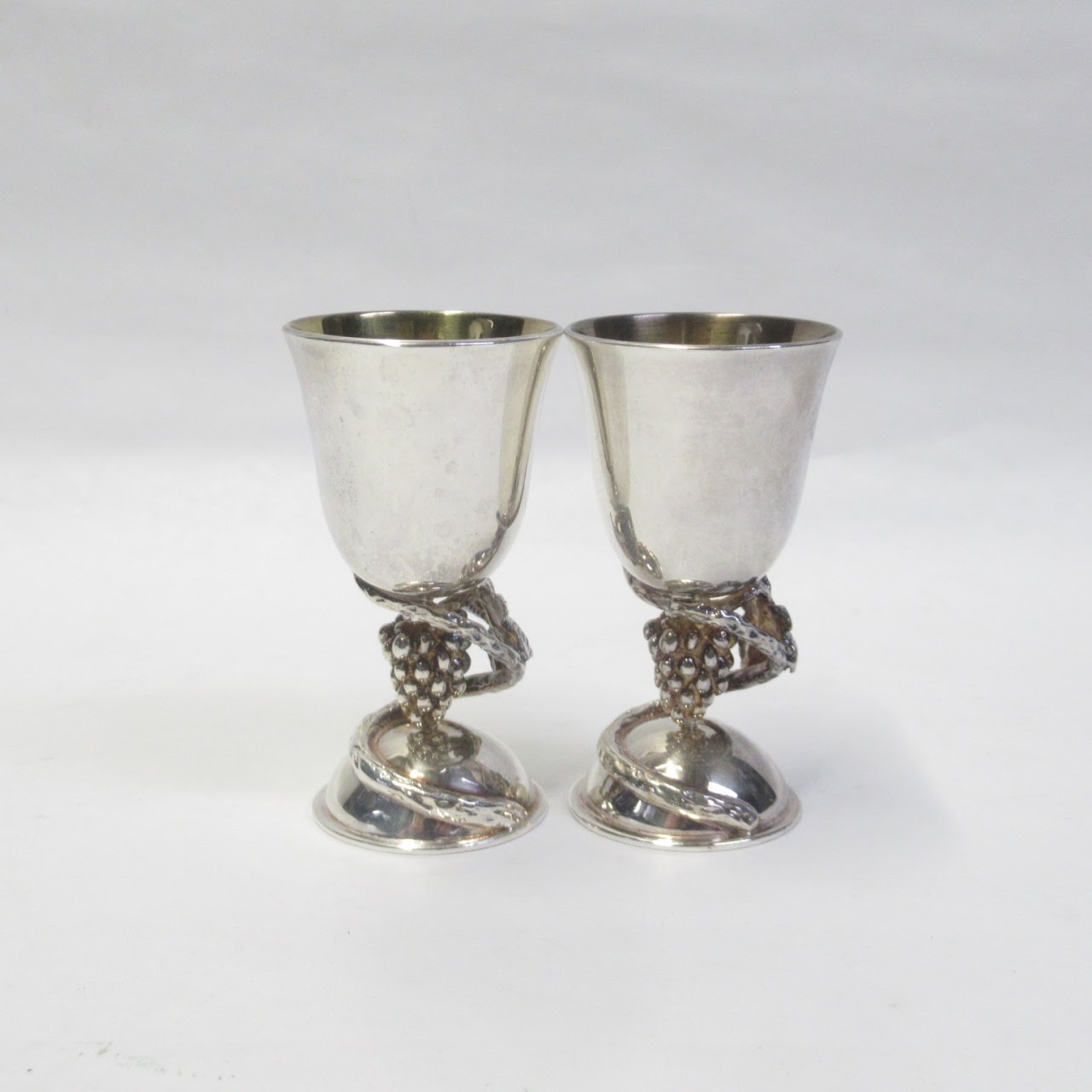 Sterling Silver Cordial Cup and Tray Set