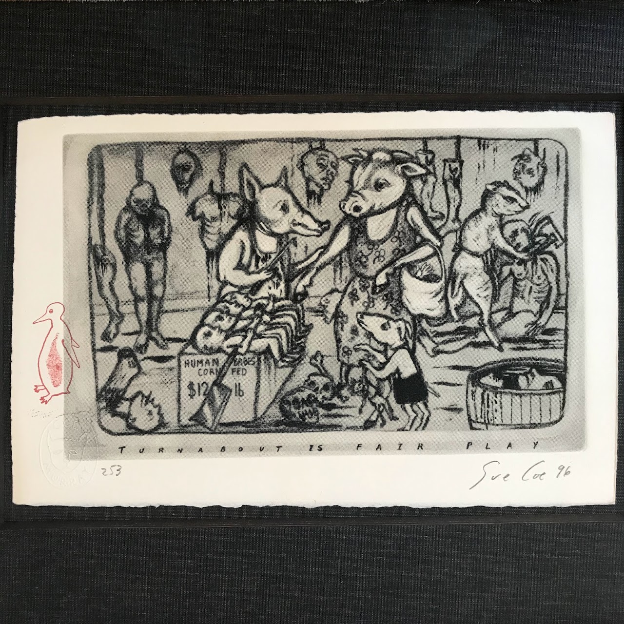 Sue Coe Signed Photo-Etching