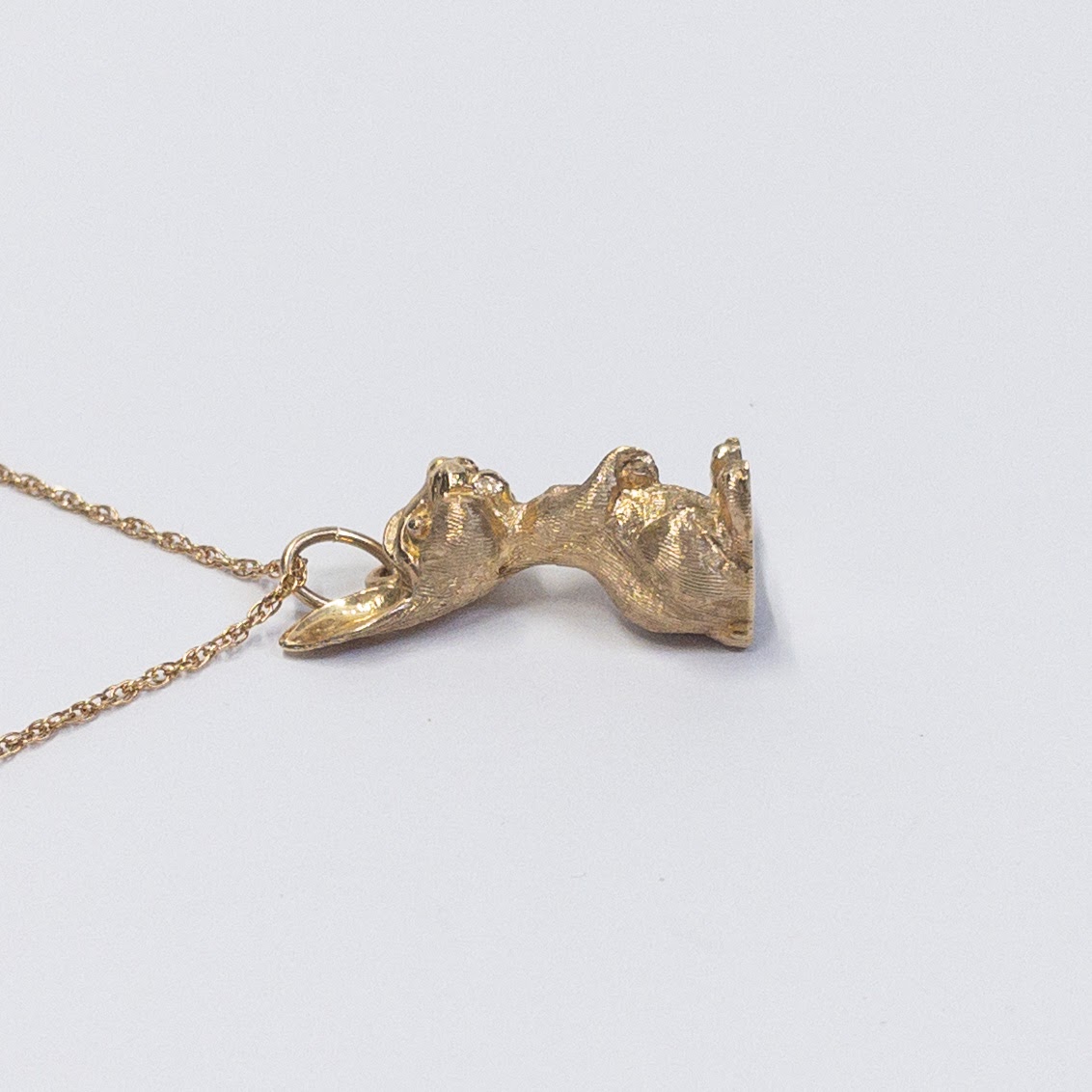 14K Gold Bunny Pendant