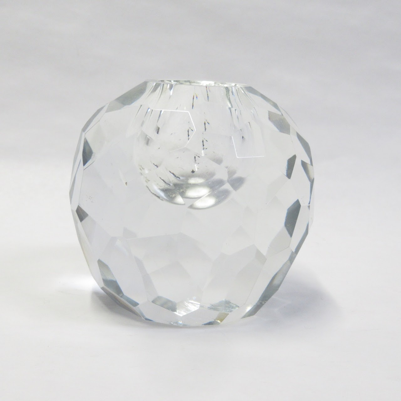 Tiffany & Co. Faceted Crystal Candle Holder