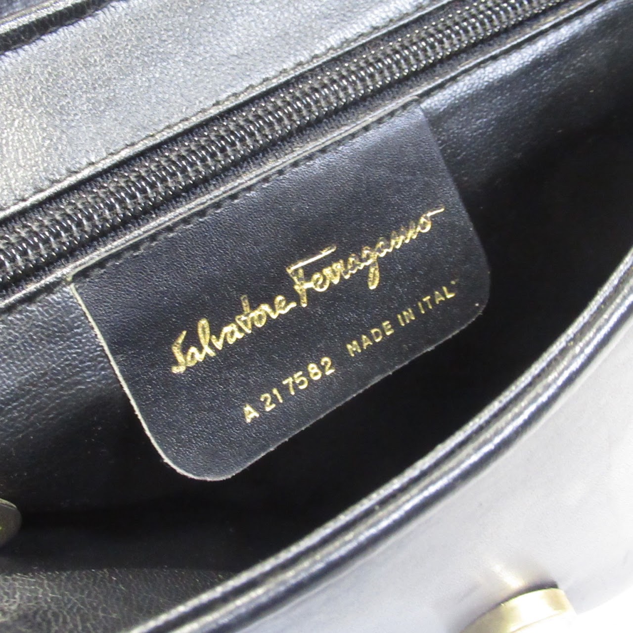 Salvatore Ferragamo Vintage Black Leather Crossbody Bag