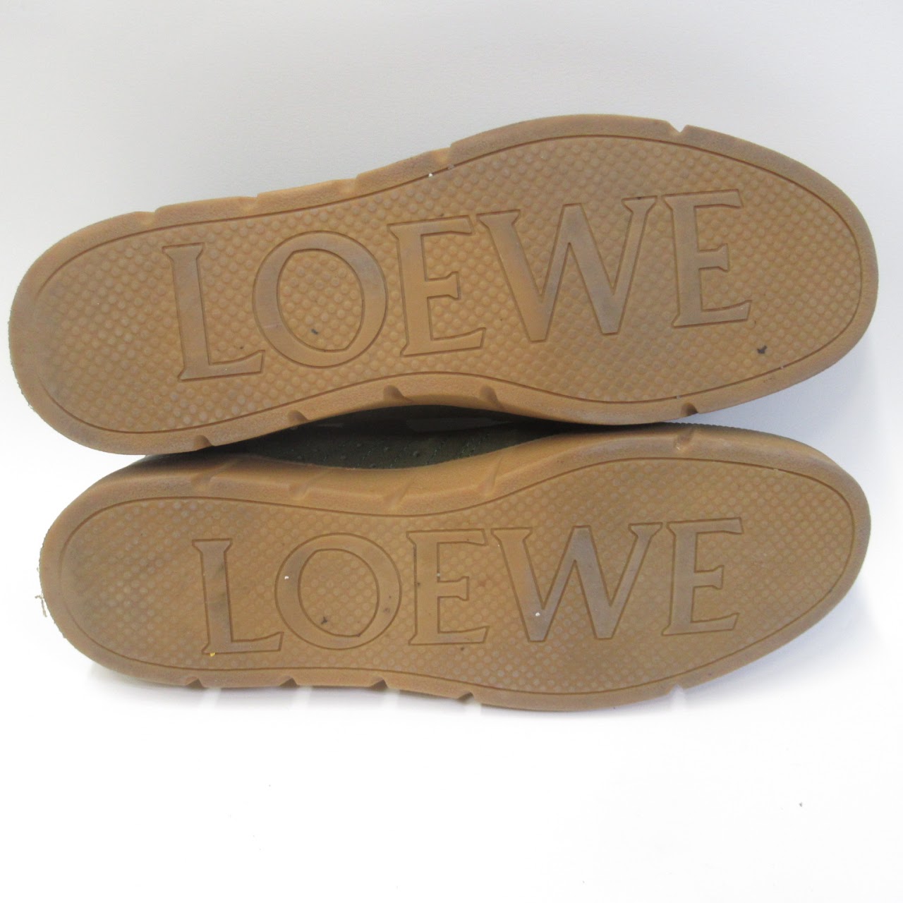 Loewe Green Suede Sneakers