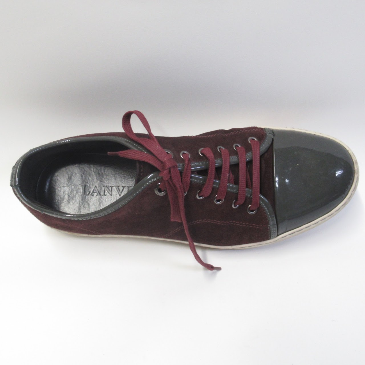 Lanvin DBB1 Suede and Patent Leather Sneakers