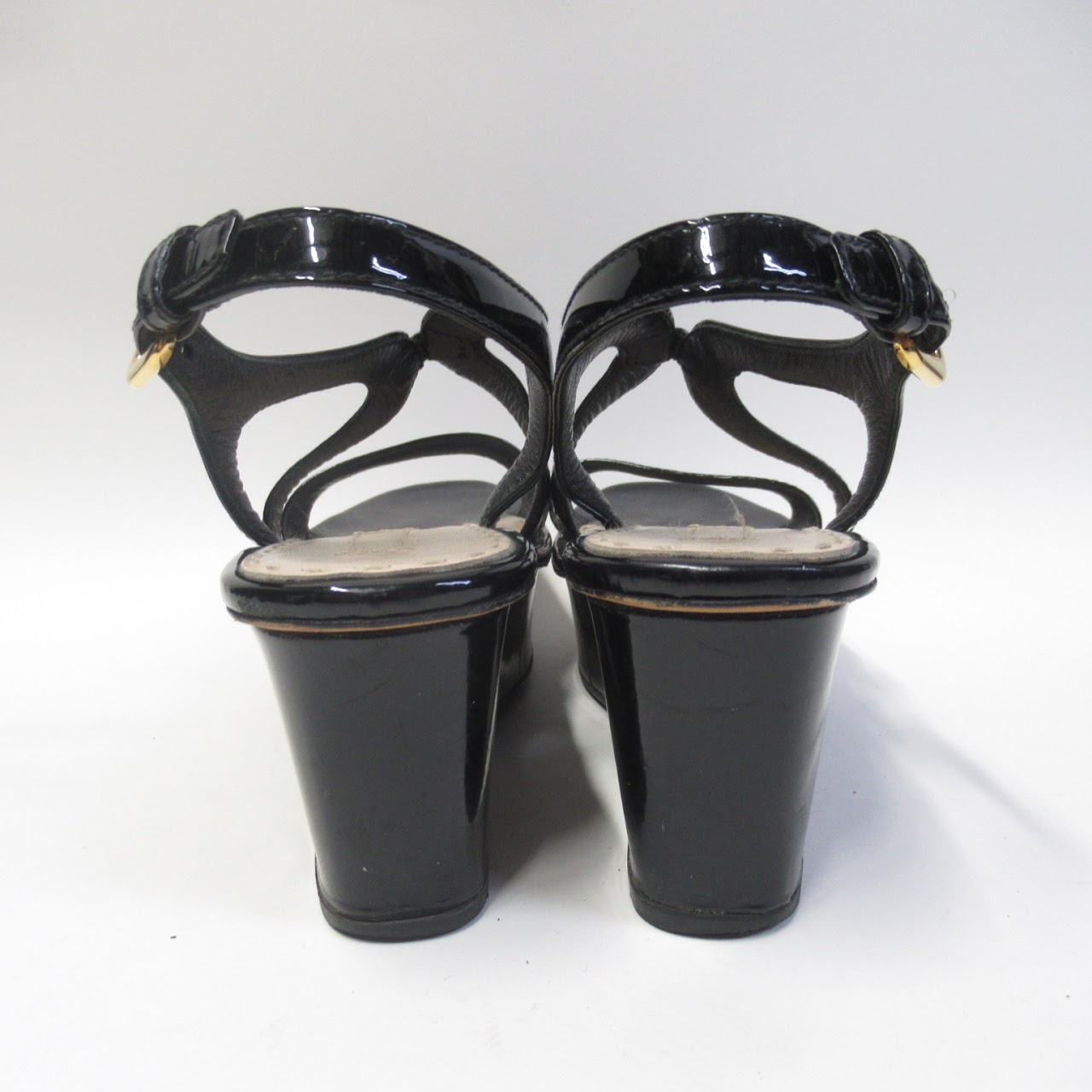 Prada Patent Leather Platform Sandals