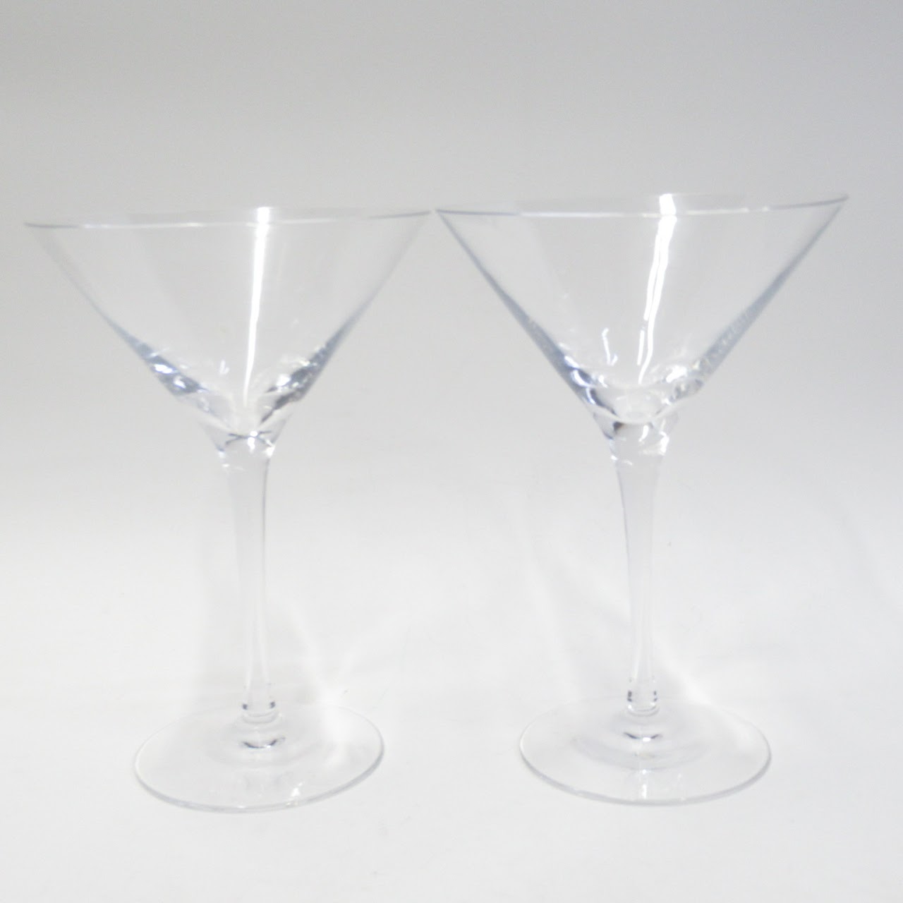 Tiffany & Co. Crystal Martini Glass Pair