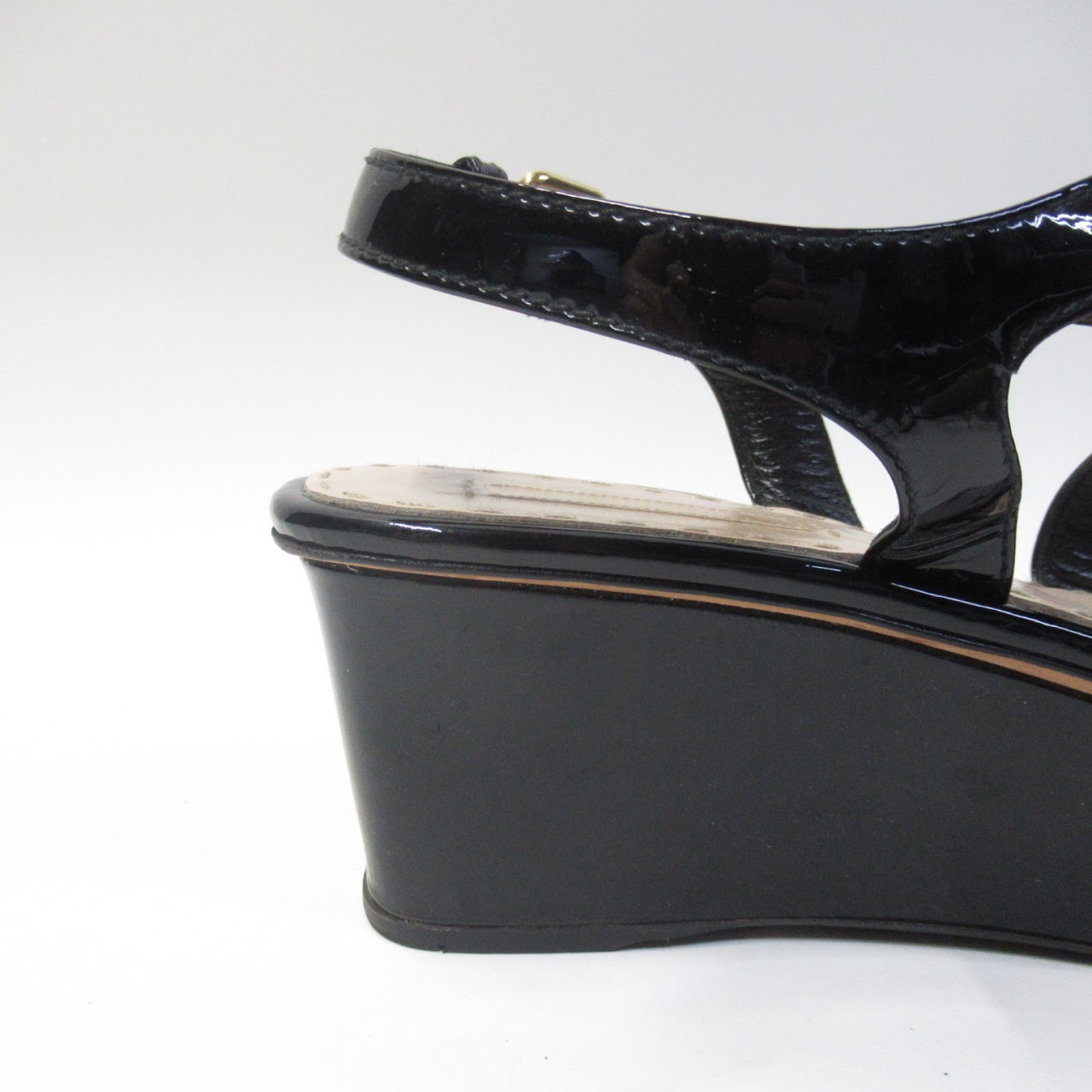 Prada Patent Leather Platform Sandals