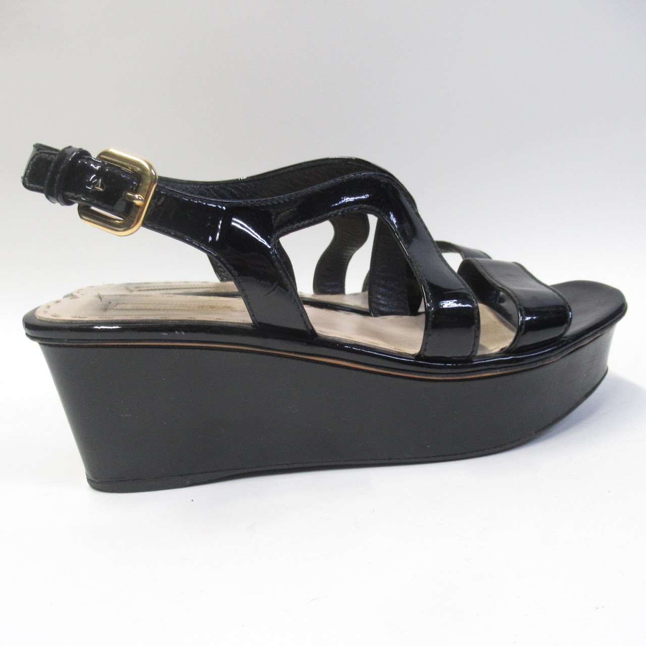 Prada Patent Leather Platform Sandals