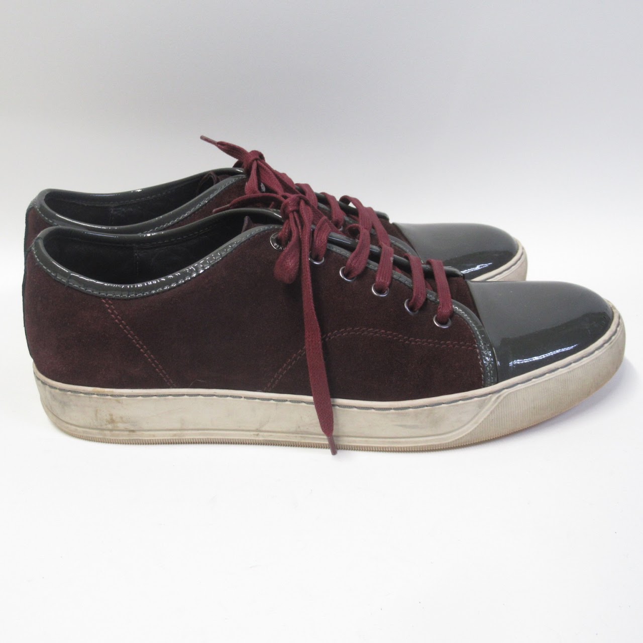 Lanvin DBB1 Suede and Patent Leather Sneakers