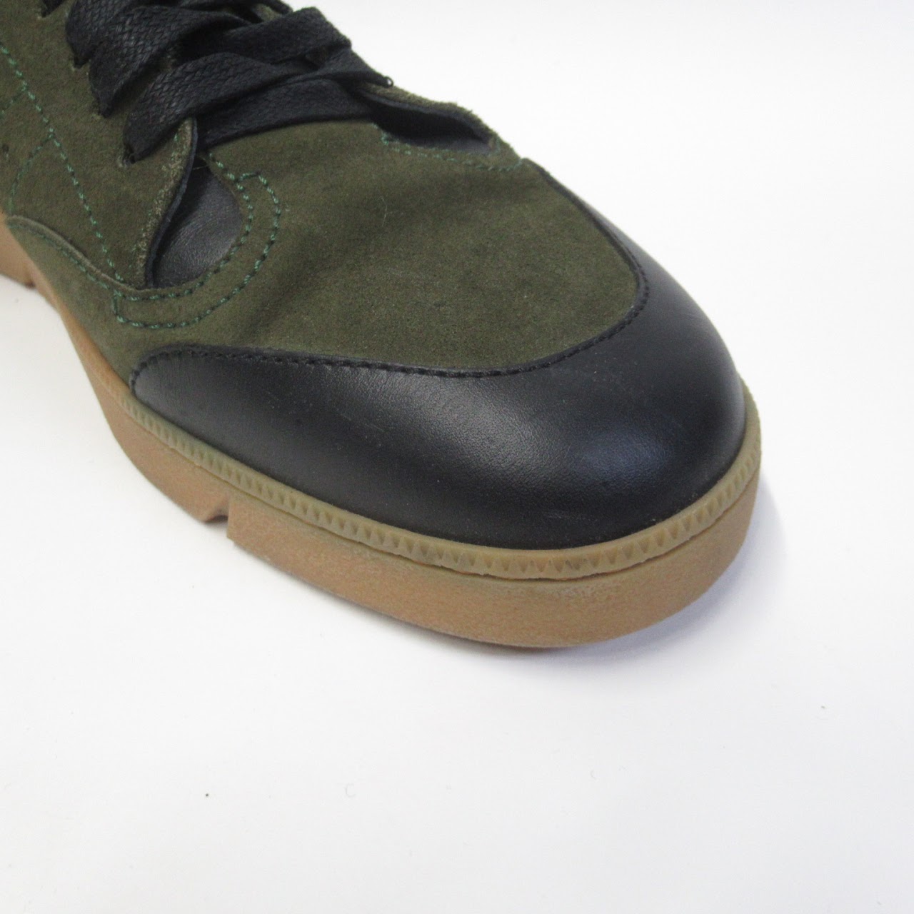 Loewe Green Suede Sneakers