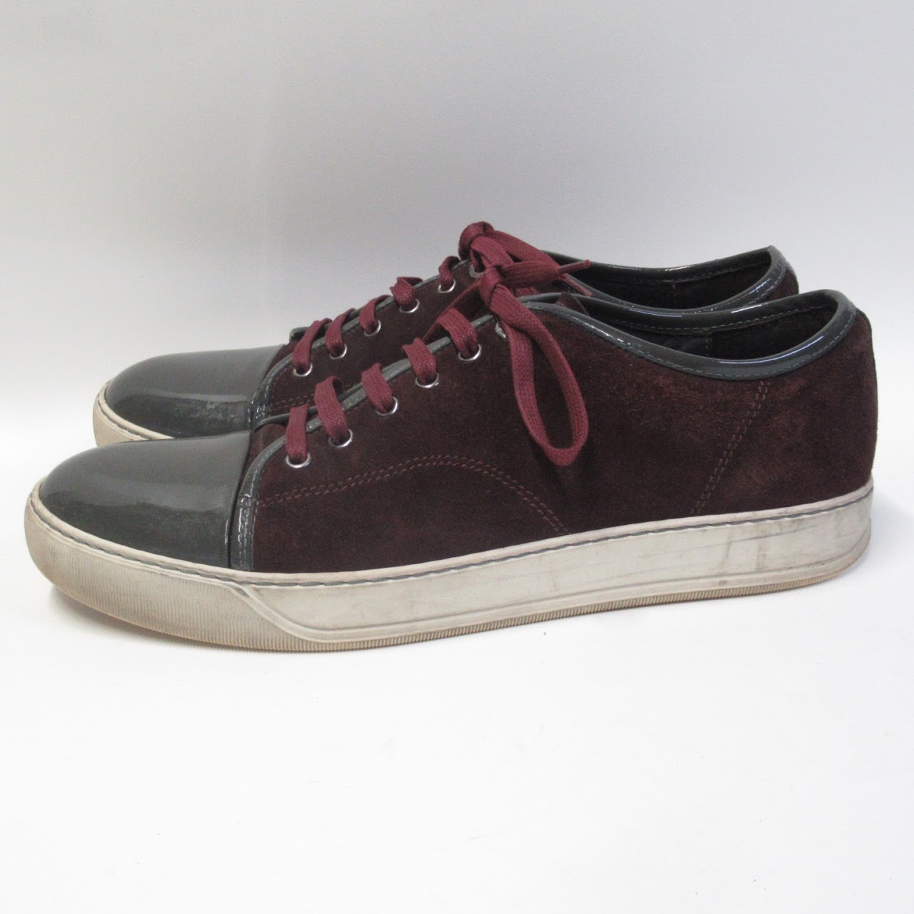 Lanvin DBB1 Suede and Patent Leather Sneakers