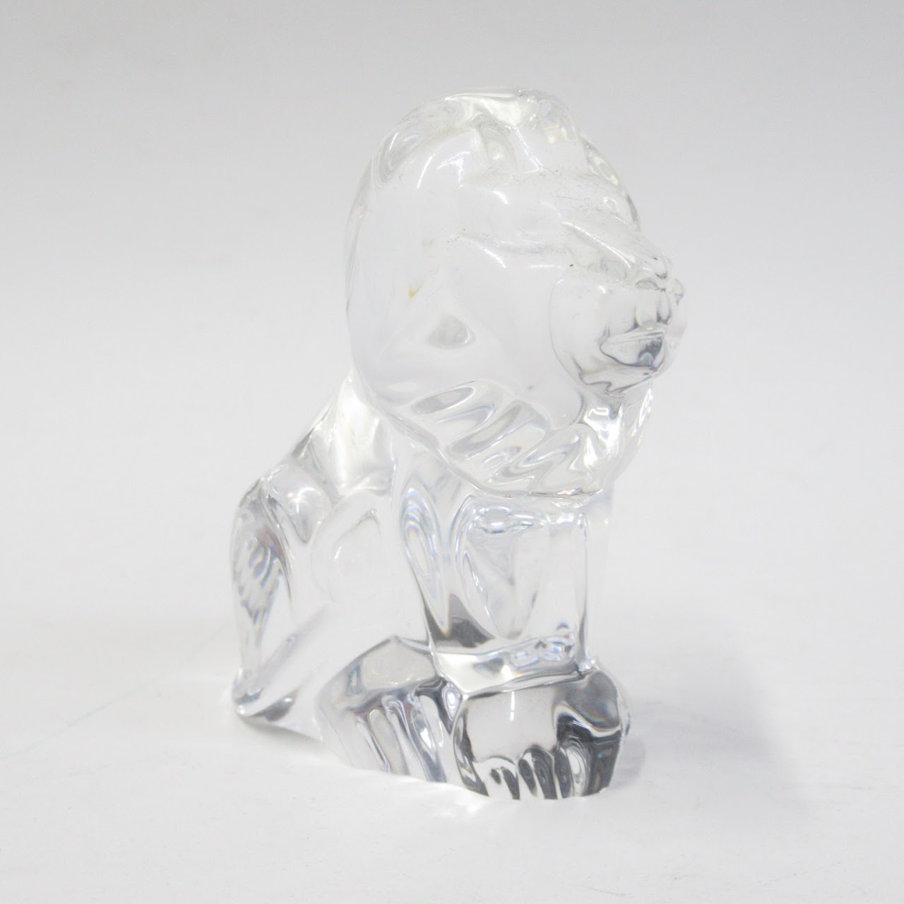 Steuben Crystal Lion Hand Cooler