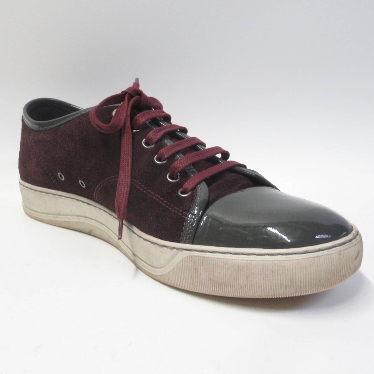 Lanvin DBB1 Suede and Patent Leather Sneakers