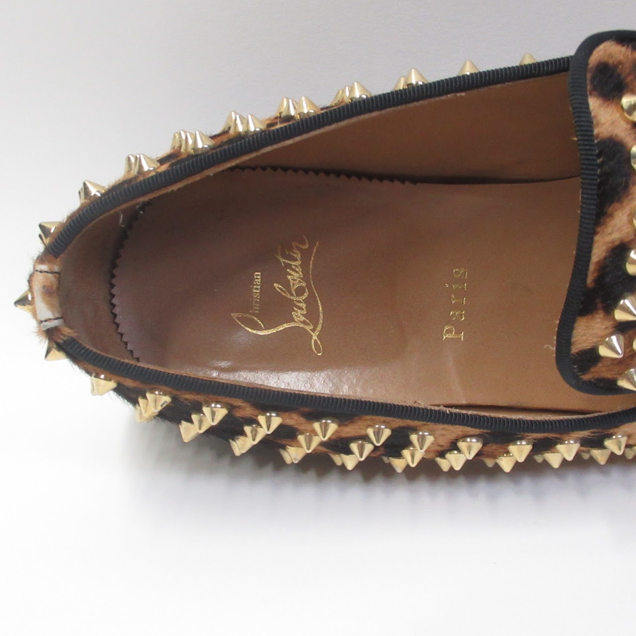 Christian Louboutin Studded Hide Loafers