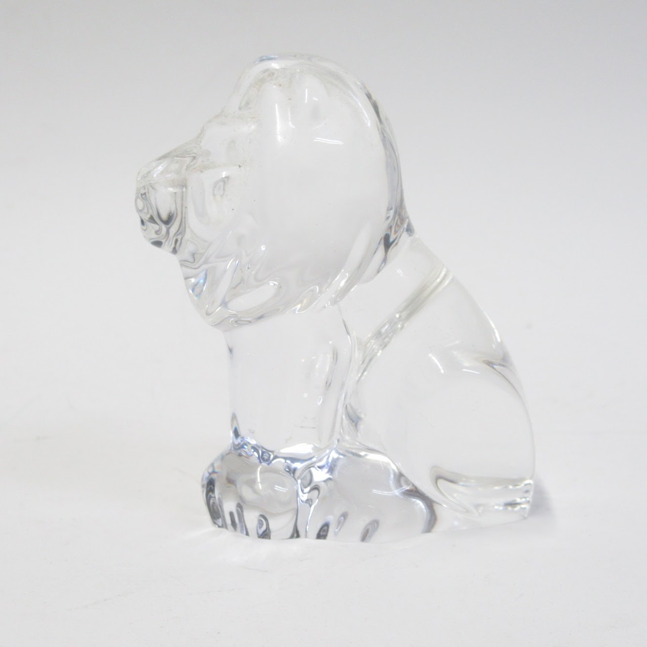 Steuben Crystal Lion Hand Cooler