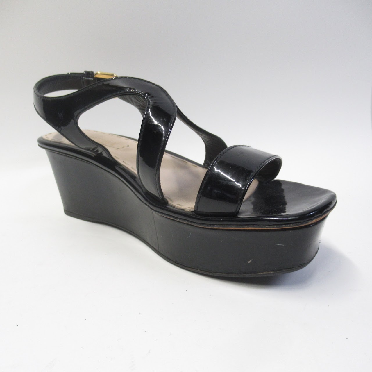 Prada Patent Leather Platform Sandals