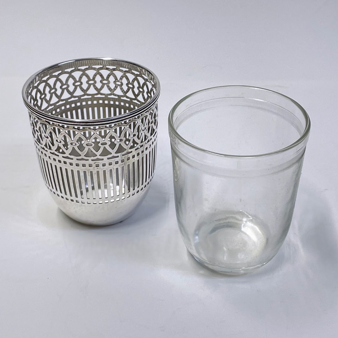 Sterling Silver and Glass Small Tumbler