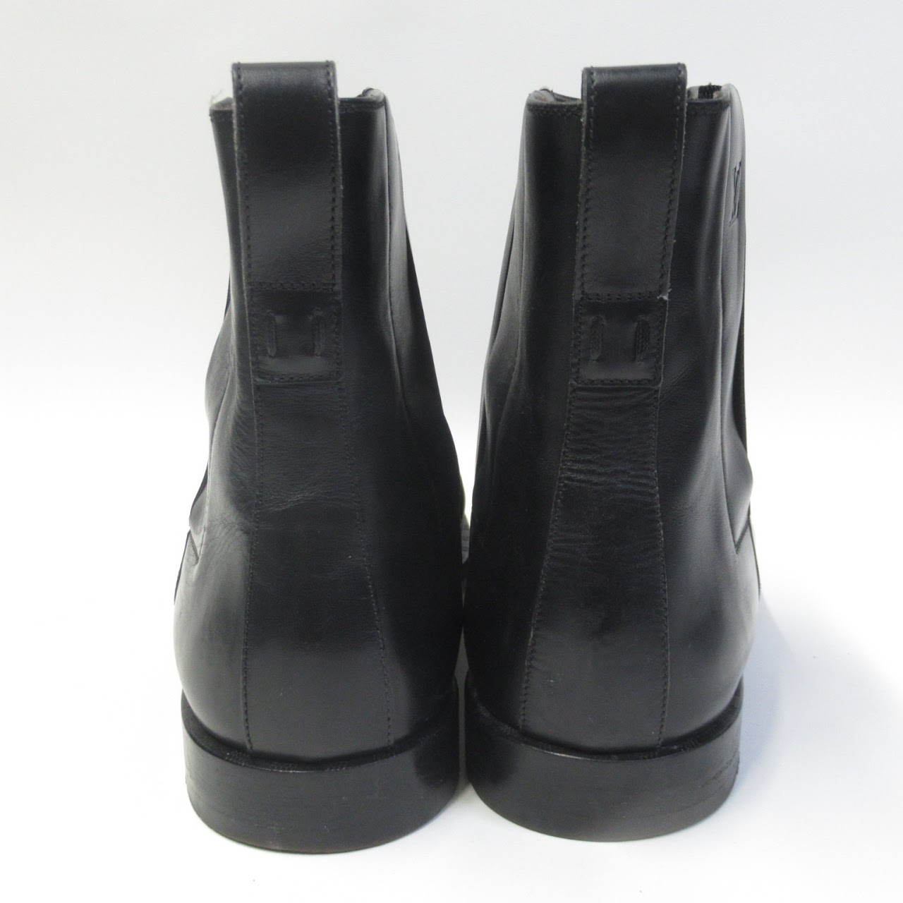 Louis Vuitton Black Leather Chelsea Boots