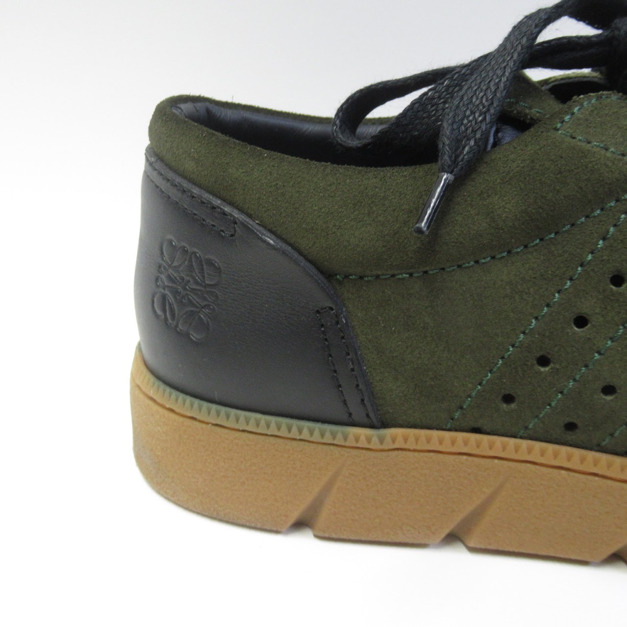 Loewe Green Suede Sneakers