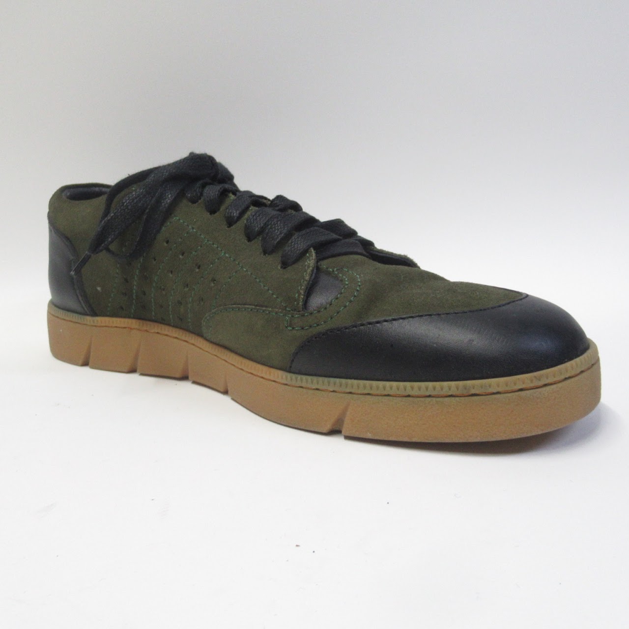 Loewe Green Suede Sneakers