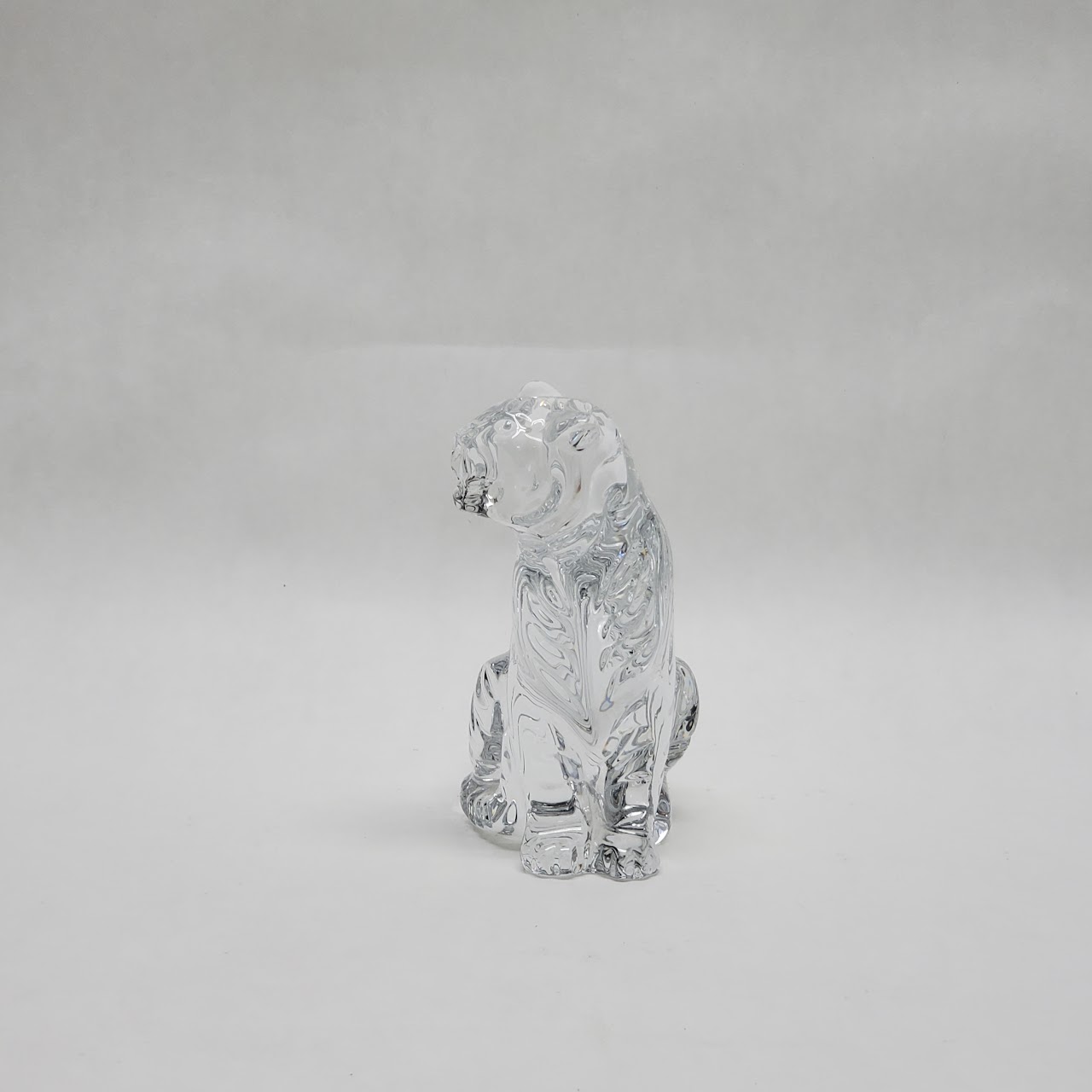 Baccarat Crystal Tiger Figurine