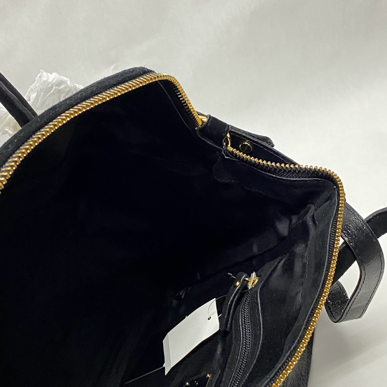 Milly Black Suede Convertible Satchel