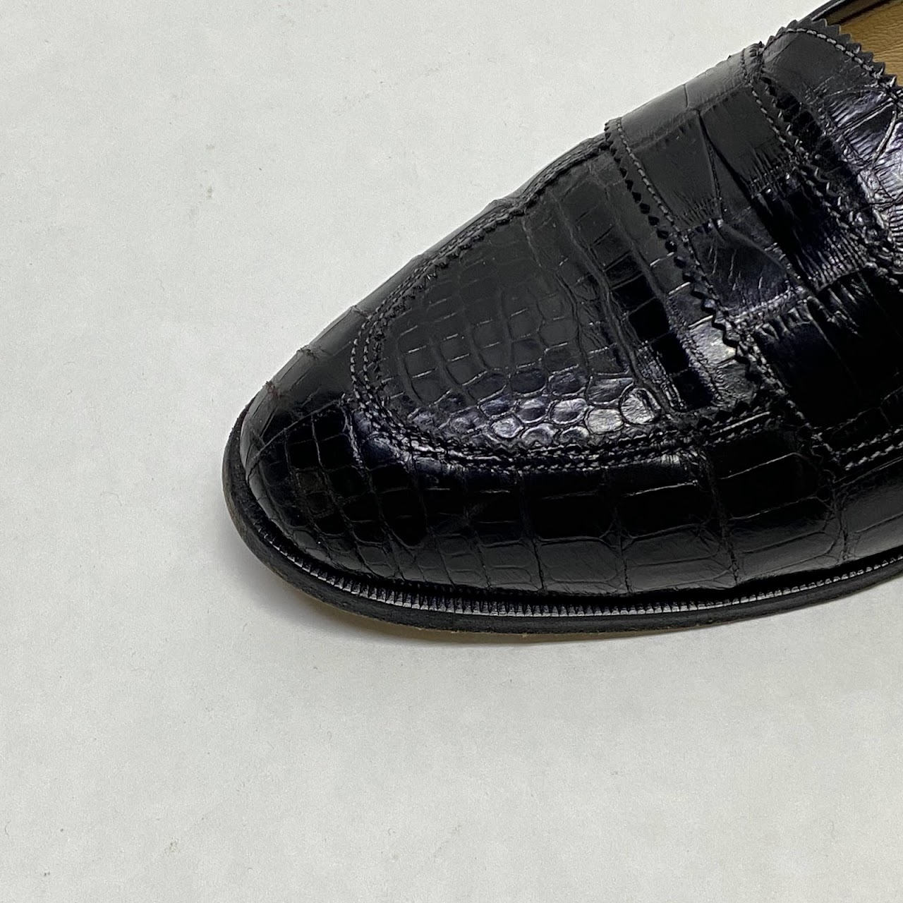 Manolo Blahnik Crocodile Loafers