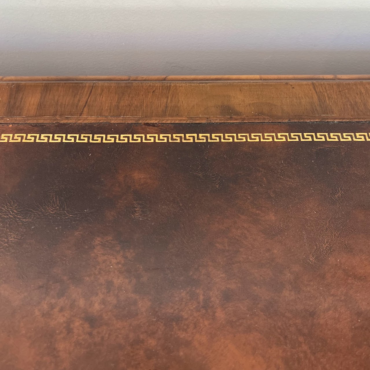 Vintage Leather-Top Writing Desk