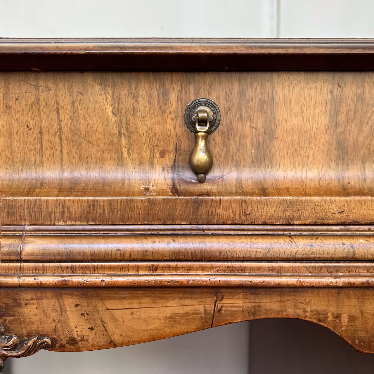 Vintage Leather-Top Writing Desk