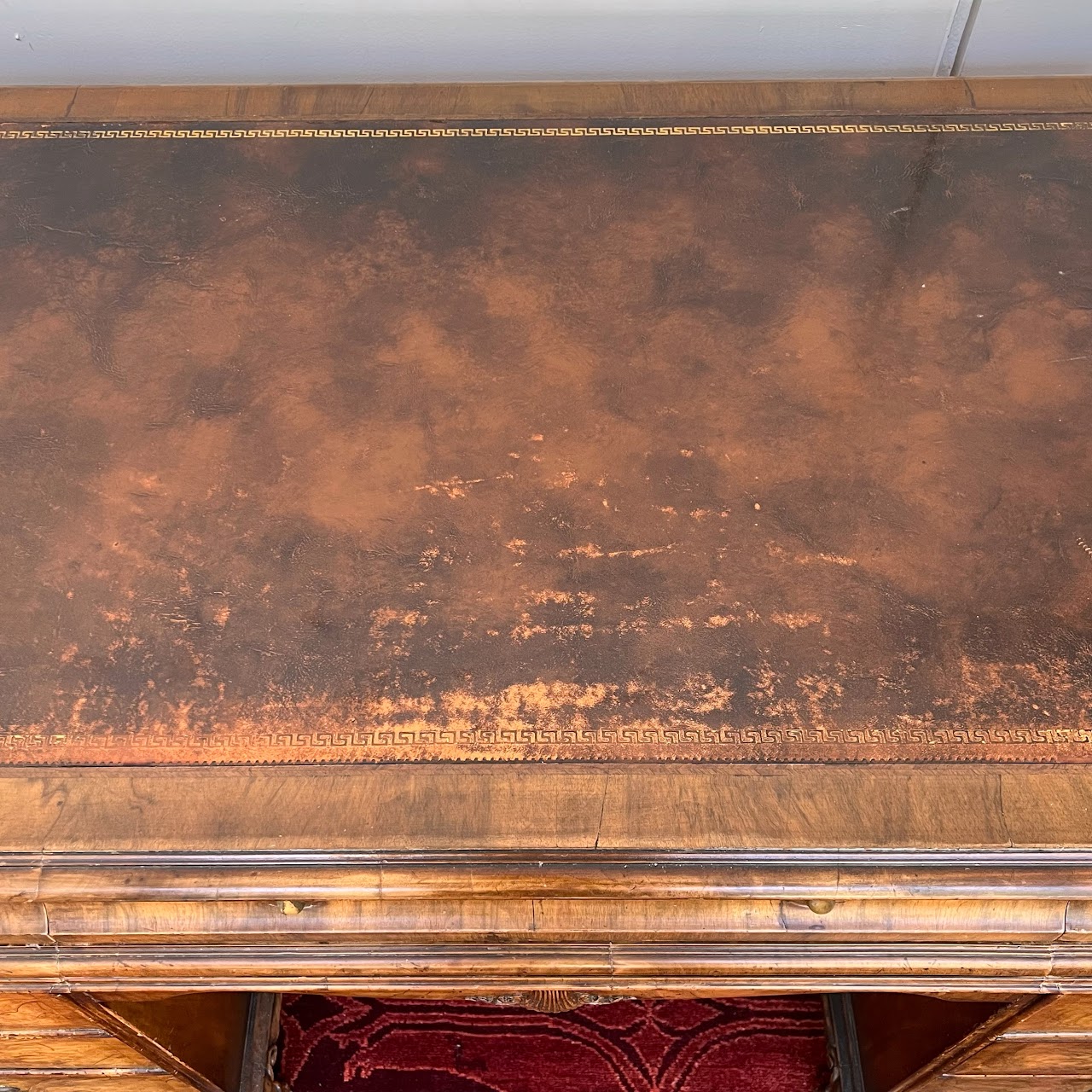 Vintage Leather-Top Writing Desk