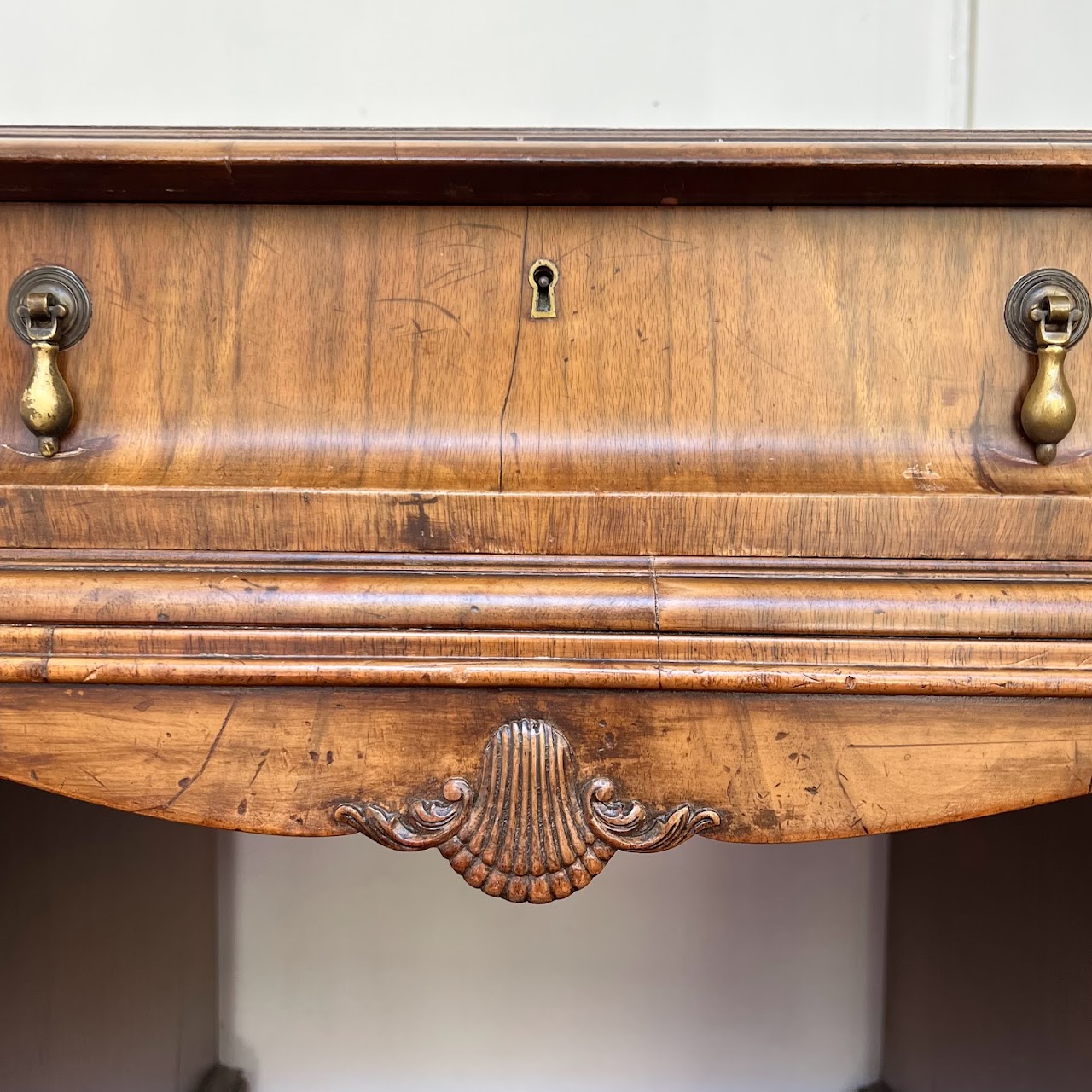 Vintage Leather-Top Writing Desk