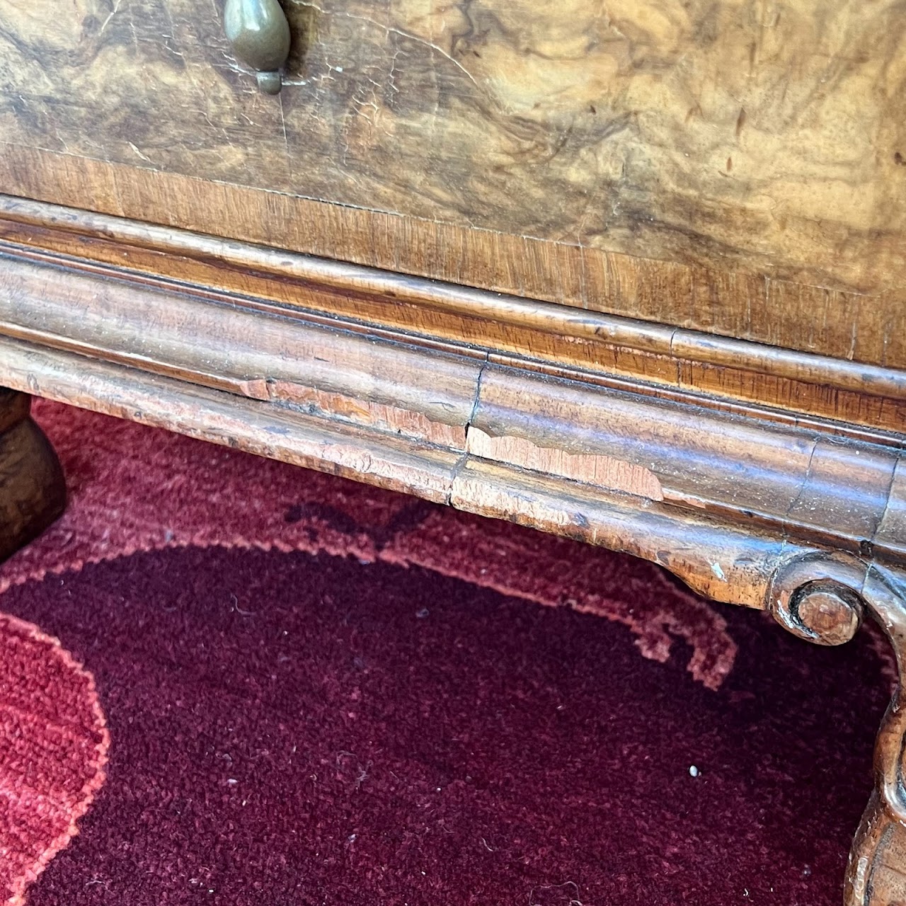 Vintage Leather-Top Writing Desk