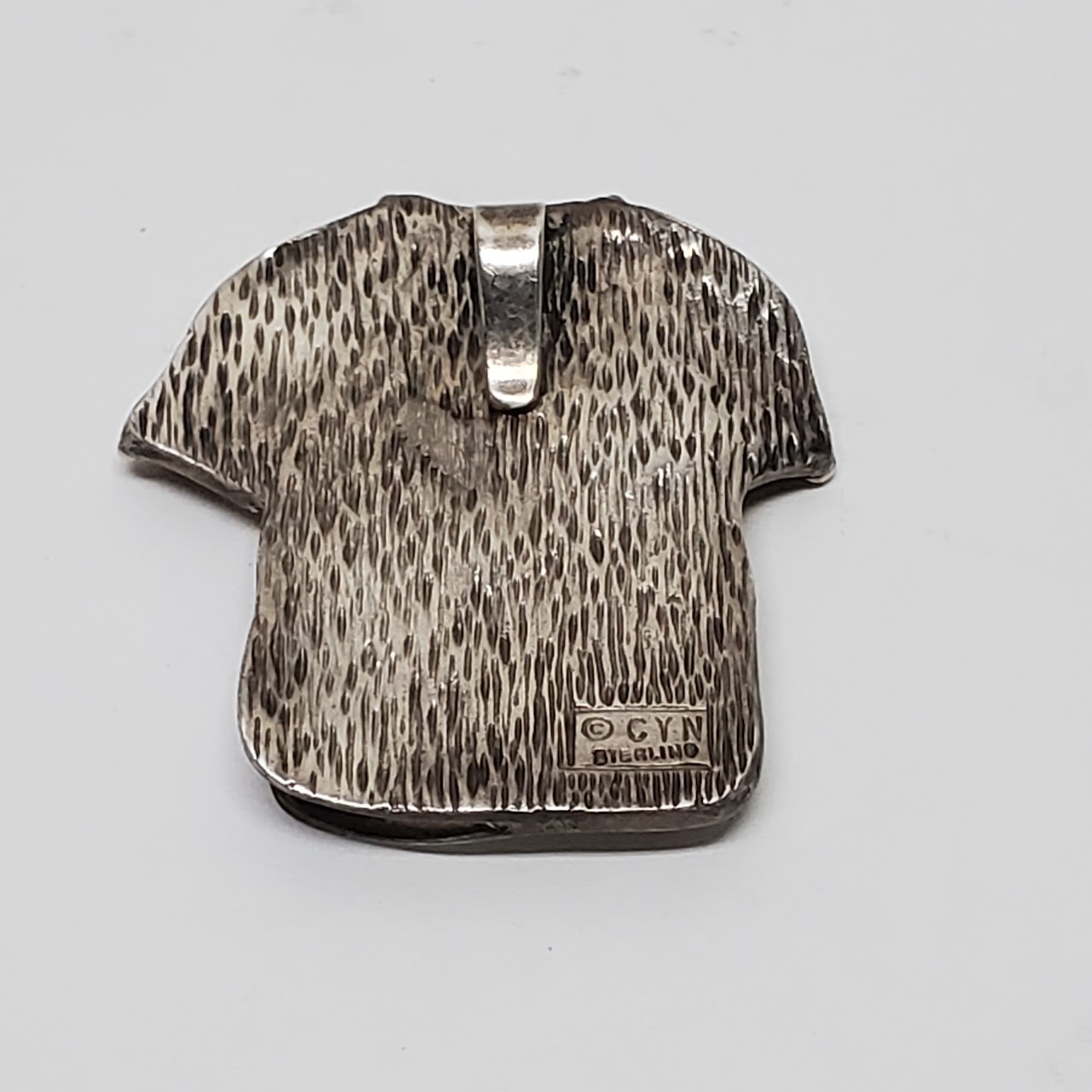 Sterlng Silver & 14K Gold T-Shirt Pendant