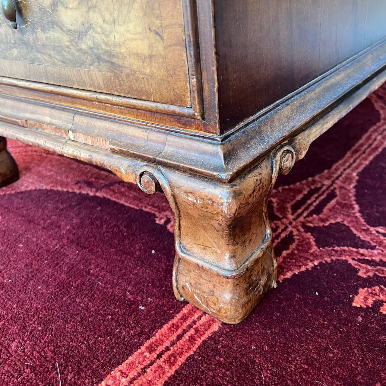 Vintage Leather-Top Writing Desk