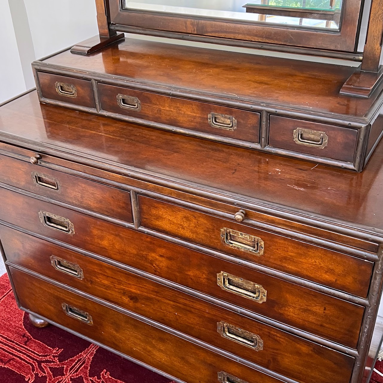 Campaign-Style 8-Drawer Dresser