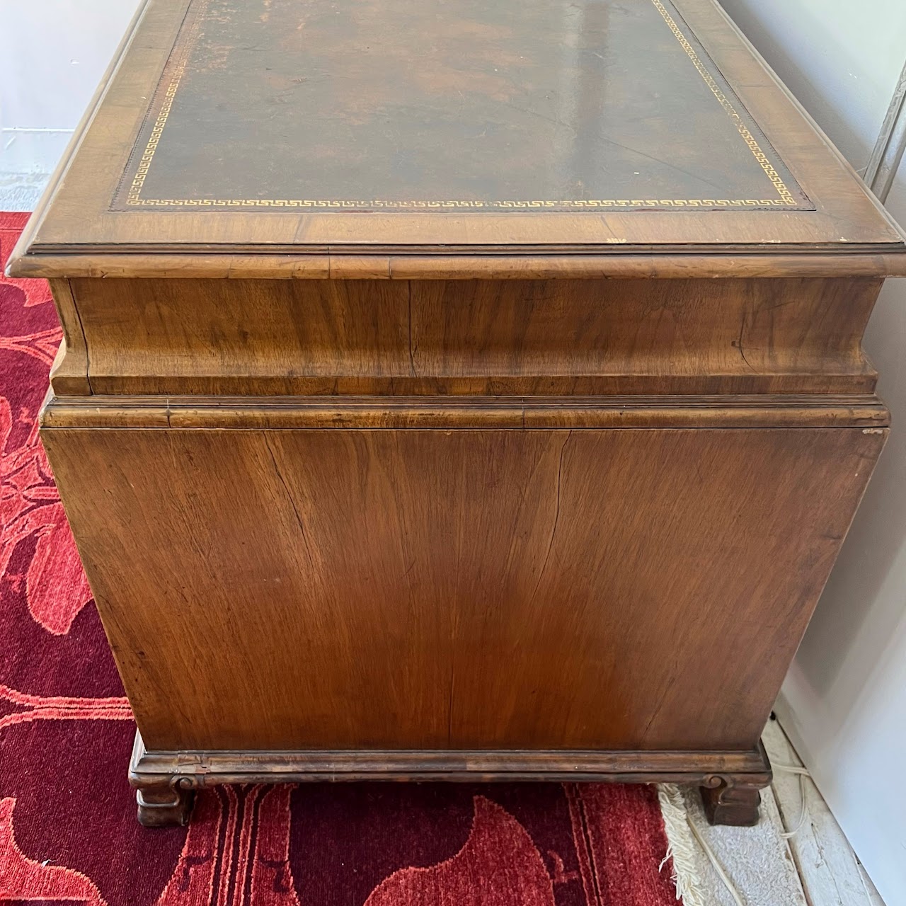 Vintage Leather-Top Writing Desk