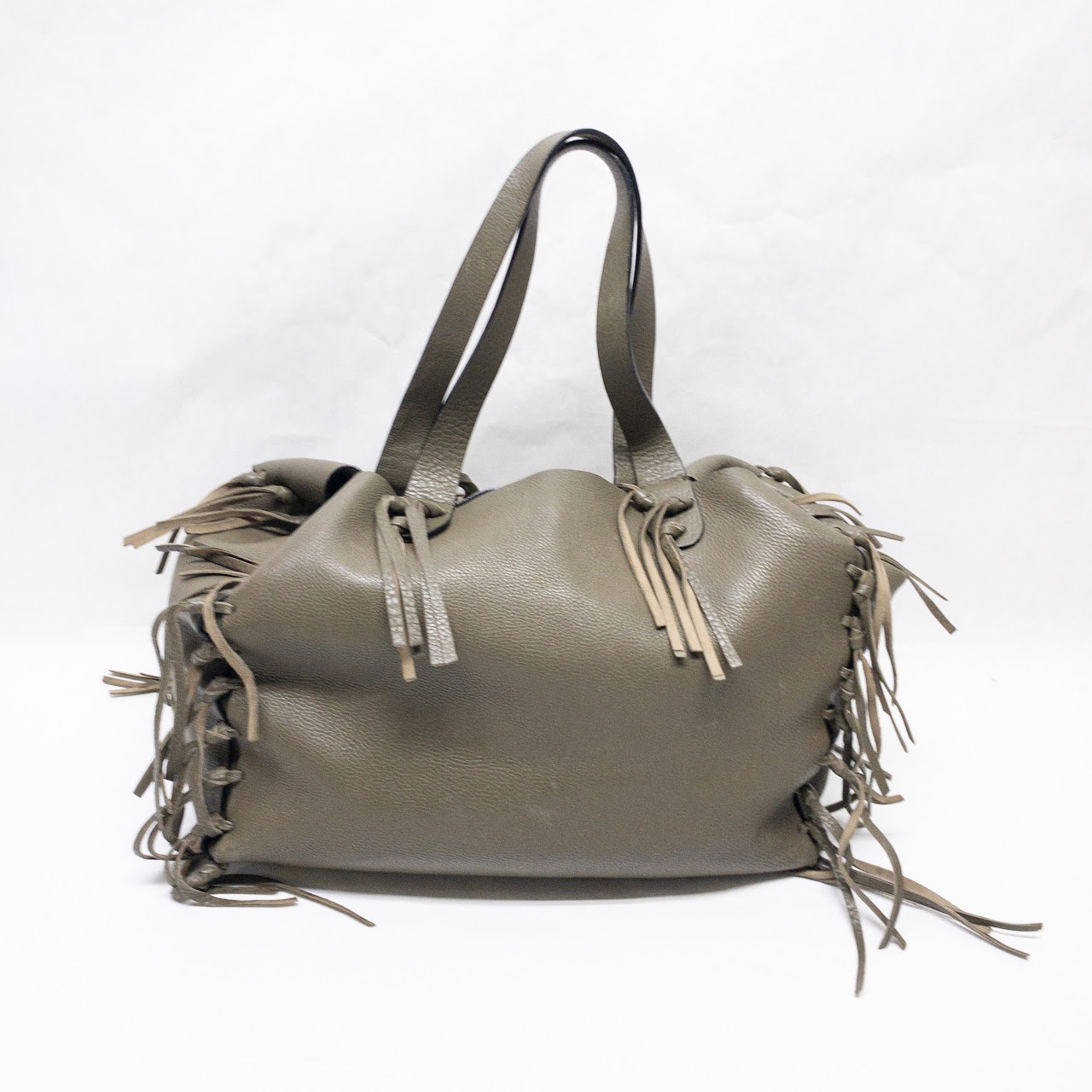 Valentino Fringed Leather Shoulder Bag