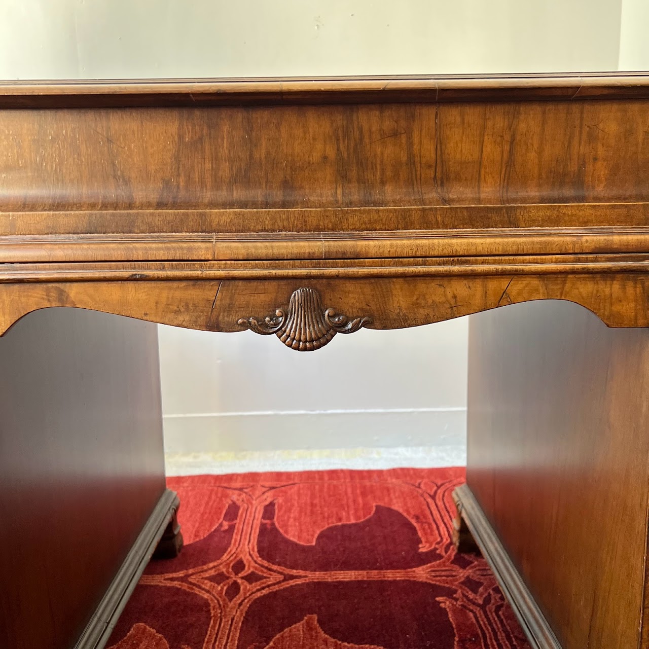 Vintage Leather-Top Writing Desk