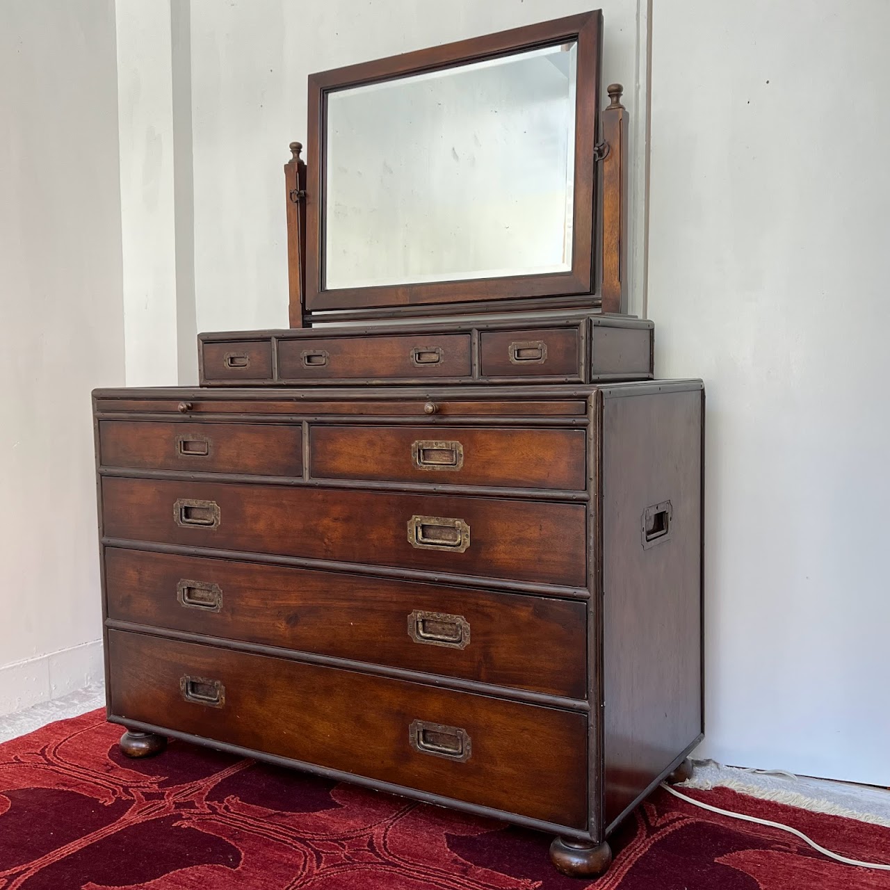 Campaign-Style 8-Drawer Dresser