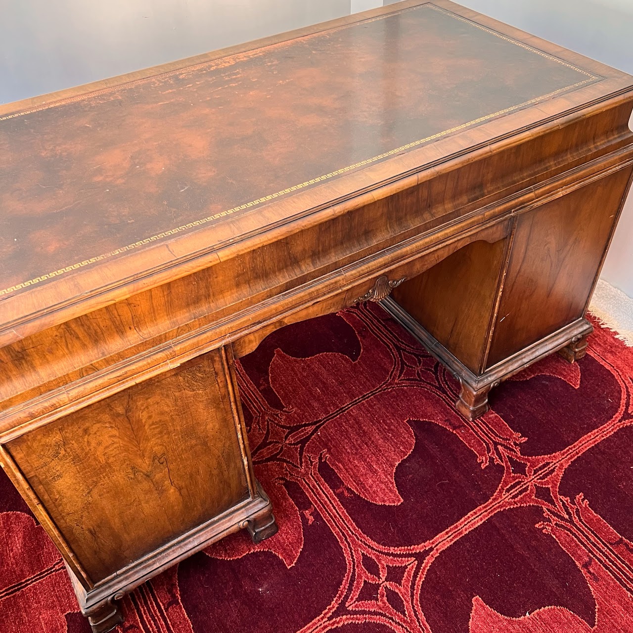 Vintage Leather-Top Writing Desk