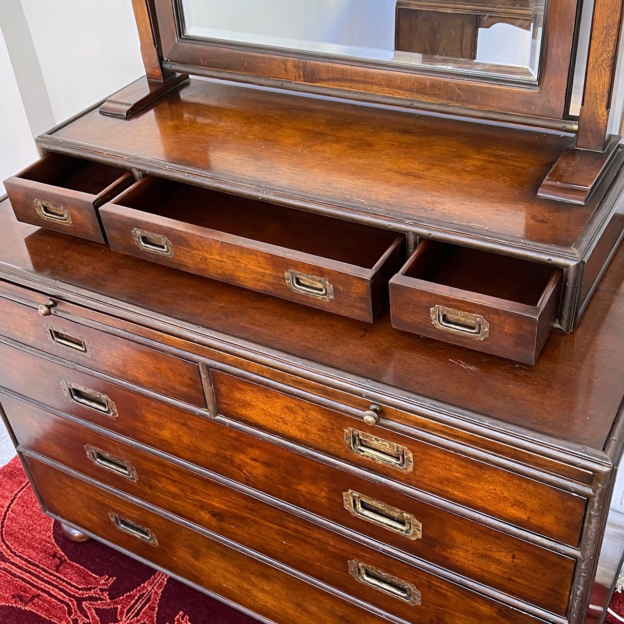 Campaign-Style 8-Drawer Dresser